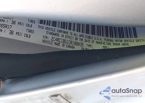 2012 Chrysler Town & Country Touring from USA, damaged, VIN 2C4RC1BG1CR188035